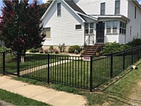 <b>Alumi-Guard Ascot 3 Rail Aluminum Fence with Arched Walk Gate</b>